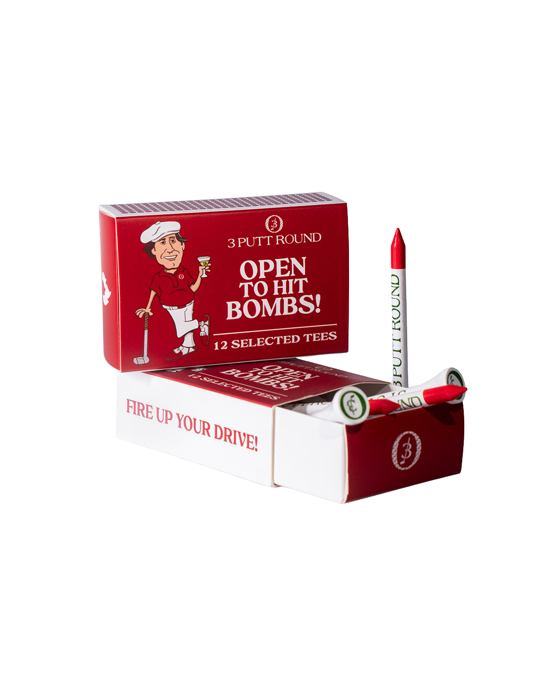 The Red Golf Tee Match Box