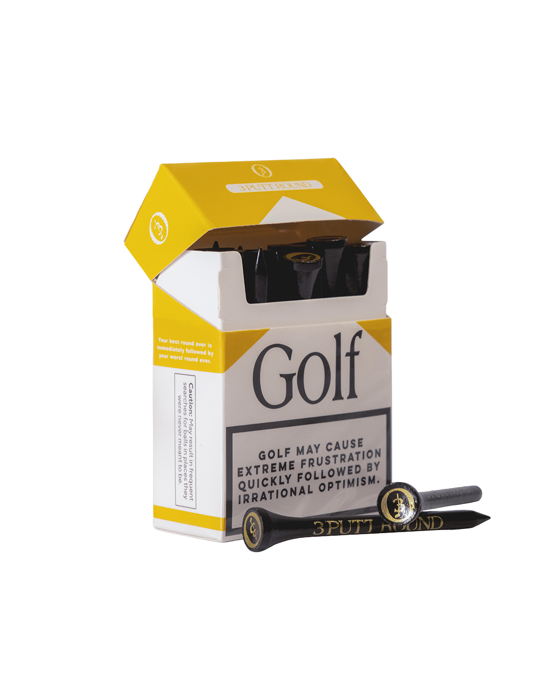 The Gold "Golf Addiction" Tee Pack