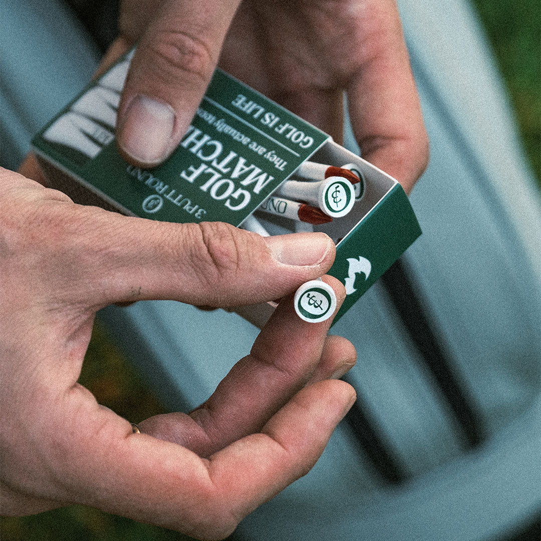 The Green Golf Tee Match Box