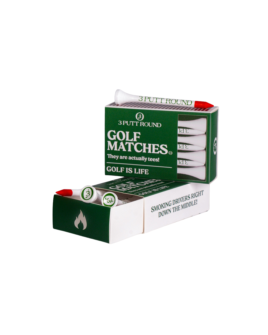The Green Golf Tee Match Box